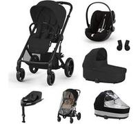 CYBEX - Poussette Trio Balios S Lux + Siège auto Cloud G Plus + Nacelle Cot S Lux + Set XL Moon Black Moon Black G