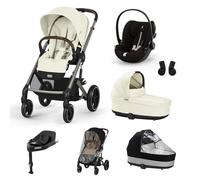 CYBEX - Poussette Trio Balios S Lux + Siège auto Cloud G Plus + Nacelle Cot S Lux + Set XL Seashell Beige
