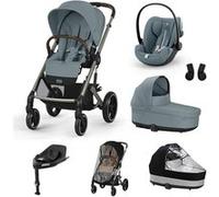CYBEX - Poussette Trio Balios S Lux + Nacelle Cot S Lux + Siège Auto Cloud G Plus + Set XL Stormy Blue