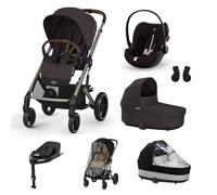 CYBEX - Poussette Trio Balios S Lux + Nacelle Cot S Lux + Siège Auto Cloud G Plus + Set XL Chocolate Brown