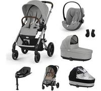 CYBEX - Poussette Trio Balios S Lux + Nacelle Cot S Lux + Siège Auto Cloud G Plus + Set XL Stone Grey