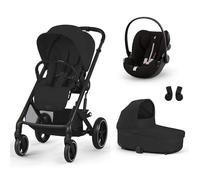 CYBEX - Poussette Trio Balios S Lux + Siège auto Cloud G3 Plus + Nacelle Cot S Lux Moon Black