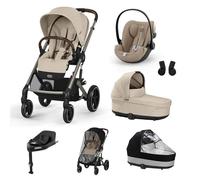 CYBEX - Poussette Trio Balios S Lux + Siège auto Cloud G3 Plus + Nacelle Cot S Lux + Set XL Almond beige