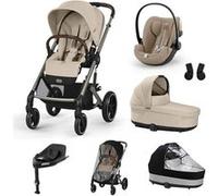 CYBEX - Poussette Trio Balios S Lux + Siège auto Cloud G3 Plus + Nacelle Cot S Lux + Set XL Almond beige Almond Beige G