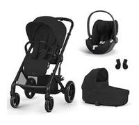 CYBEX - Poussette Trio Balios S Lux + Siège auto Cloud T Comfort + Nacelle Cot S Lux Moon Black