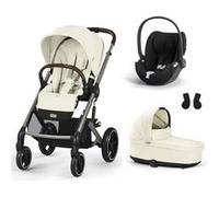 CYBEX - Poussette Trio Balios S Lux + Siège auto Cloud T Comfort + Nacelle Cot S Lux Seashell Beige