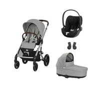 CYBEX - Poussette Trio Balios S Lux + Siège auto Cloud T Comfort + Nacelle Cot S Lux Stone Grey