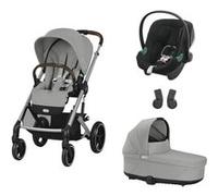 CYBEX - Poussette Trio Balios S Lux Slv Stone Grey Aton B2 Nacelle Stone Grey Cybex