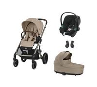 CYBEX - Poussette Trio Balios S Lux Tpe Almond Beige Aton B2 Black Nacelle Almond Beige