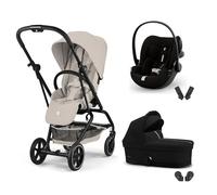 CYBEX - Poussette Trio Eezy S Twist+ 2 + Cloud G3 Plus + Nacelle Dune Grey