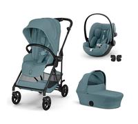 CYBEX - Poussette Trio Melio 6 Carbon + Siège auto Cloud G3 Plus + Nacelle Melio 6 Stormy Blue
