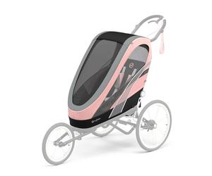 Cybex Remorque Multisport ZENO, De 6 mois à 4 ans env., Max. 111 cm et 22 kg, Unité de Siège pour Poussette Multisport, Rose (Silver Pink)