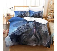 Cyborg Ensemble Housse De Couett Imprim¿¿ D Et Taie D'oreiller ,Ultra Doux Microfibre Hypoallerg¿¿Nique £¬Ensemble Housse De Couette Avec Fermeture ¿¿Clai