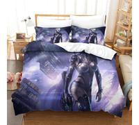 Cyborg Ensemble Housse De Couett Imprim¿¿ D Et Taie D'oreiller ,Ultra Doux Microfibre Hypoallerg¿¿Nique £¬Ensemble Housse De Couette Avec Fermeture ¿¿Clai