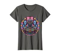 Cyborg Japonais Cyberpunk Esthétique T-Shirt, Femme, Asphalte, 3XL