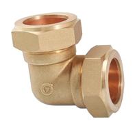 CYBSFKJ 6 8 9.52 10 12 14 15 16 18 20 22 25 28mm Tube de Union de Compression OD coude 90 degrés raccord de tuyau en laiton coupleur climatiseur(28mm)