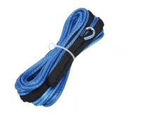 CYBSFKJ Corde de treuil synthétique 15 m x 6 mm, protection contre les roches, for dépannage tout-terrain, voiture, VTT, UTV, chasse-neige, accessoires tout-terrain, 4x4(Blue)