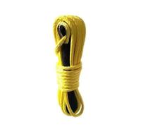 CYBSFKJ Corde de treuil synthétique 15 m x 6 mm, protection contre les roches, for dépannage tout-terrain, voiture, VTT, UTV, chasse-neige, accessoires tout-terrain, 4x4(Yellow)