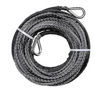 CYBSFKJ Rallonge de câble de treuil synthétique 6 mm x 30 m, protection contre les roches for véhicule de dépannage tout-terrain 4x4, VTT, UTV, chasse-neige(Black)