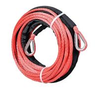 CYBSFKJ Rallonge de câble de treuil synthétique 6 mm x 30 m, protection contre les roches for véhicule de dépannage tout-terrain 4x4, VTT, UTV, chasse-neige(Red)