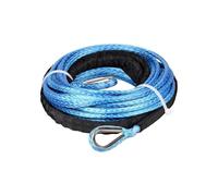 CYBSFKJ Rallonge de câble de treuil synthétique 6 mm x 30 m, protection contre les roches for véhicule de dépannage tout-terrain 4x4, VTT, UTV, chasse-neige(Blue)