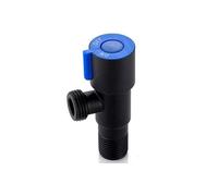 CYBSFKJ Vanne d'angle en acier inoxydable, robinet de chauffe-eau chaude et froide, vanne de remplissage, accessoire de salle de bains fileté Standard G1/2(Black Blue)
