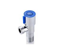 CYBSFKJ Vanne d'angle en acier inoxydable, robinet de chauffe-eau chaude et froide, vanne de remplissage, accessoire de salle de bains fileté Standard G1/2(SUS 304 Blue)