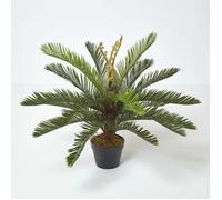 Cycas plante verte artificielle en pot, 75 cm