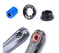 CYCEARTH Capuchon de réglage de la manivelle + Outil vélo M20 Couvercle de pédalier vis écrous Boulon de Couvercle de manivelle pour Shimano (Noir)