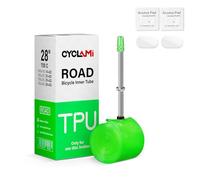 CYCLAMI 38g TPU Chambre à Air Ultra Légère De Vélo De Route 700 x 18 23 25 28 c Française Valve 80mm（Inclure 2 Pièces Pneu Patchs）