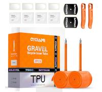 CYCLAMI Chambre à air en TPU pour vélo de course Gravelbikes 46 g, ultra légère, 700 x 32-47C, chambre à air, 27", 28", 29", avec valve Presta 45/65 mm (FV45 mm)