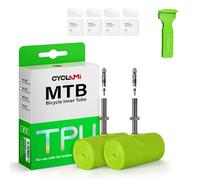 CYCLAMI Chambre à air VTT en TPU 65 g ultra légère MTB27,5 × 1,9/2,0/2,1/2,2/2,3/2,4/2,5 avec valve Presta amovible en métal de 45 mm pour VTT