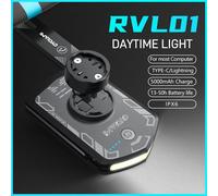 CYCLAMI RVL01 phare de vélo feu avant diurne 5000mAh visibilité de sécurité de vélo lumière de cyclisme pour Garmin XOSS IGS charge RVL01 S2