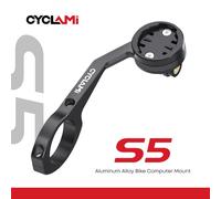 CYCLAMI S5 support d'ordinateur de vélo vtt route GPS support de phare pour GARMIN XOSS IGPSPORT caméra GoPro support accessoires de vélo S5 mount-Black