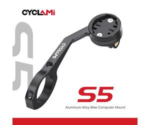CYCLAMI S5 support d'ordinateur de vélo vtt route GPS support de phare pour GARMIN XOSS IGPSPORT caméra GoPro support accessoires de vélo S5 mount-Black