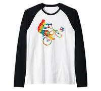 Cycle Ball Tie Dye Rainbow Kids Boys Teenage Men Girls Cool Manche Raglan