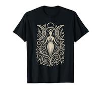 Cycle de Lune païen Wicca Triquetra Symbole druide Spirituel T-Shirt