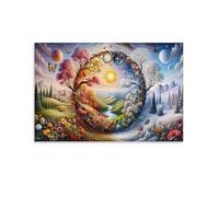 Cycle des Saisons fantastique1000 Pièces, DIY Puzzle Classique pour Les Adultes et Les Enfants de Plus de 15 Ans 50x70cm