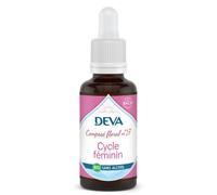 DEVA Cycle Féminin n°17 - Élixir Floral Bio Sans Alcool - Compte-Gouttes 30ml - SPM & Humeurs - 6 Fleurs (Abricotier, Grenadier, Noyer, Orme, Scléranthus, Valériane) - Base Sirop d'Érable