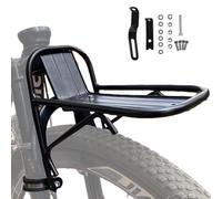 Cycle Rack, Touring Carrier, Bike Bracket, Lightweight Aluminum Frame, Sturdy Load Support, Road and Folding Bike Commuting Travel Use, General Fit Black 1 Pack