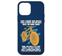 Cycle Sport Yep I Rode 100 Miles Funny Sarcasm Citation Cycliste Coque pour iPhone 12 Mini
