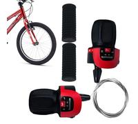 Cycling Gear Shifter, 1 Pair Bicycle 21 Speed Twist Shifting Lever, 7.87x5.91x1.18 inches Non-Slip Handlebar Grip for Mountain, Road, and Folding Bikes, Sturdy Gear Control, Touring, Training