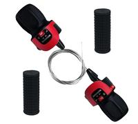 Cycling Gear Shifter, Bicycle Twist Lever, Speed Handle, Non Slip Bar Grip, Shift Control Pair for Smooth Change, Enhanced Riding Comfort, Commuting, Training, Garage, Kids, 7.87x5.91x1.18 Inches