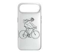 Cycling Girl One Line Drawing Biker Coque pour iPhone Air