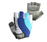 Cycling Gloves Short Half Finger Motorcycle Mtb Road Bike Gloves Breathable Outdoor Sports Mtb Bikes Gloves Anti Slip Gel Pad, Bleu-366 L