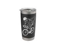Cycling Guy Dessin de l'amateur de vélo Gobelet isotherme en acier inoxydable double paroi