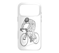 Cycling Guy One Line Drawing Cyclist Coque pour iPhone 17 Pro Max