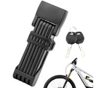 Cycling Lock, Folding Chain, 7.09x1.97in Scooter Accessory, Anti-Cutting Design, Theft Proof Mechanism for Bike Safety, Urban Commute, Outdoor Security, Easy Mounting, Keys