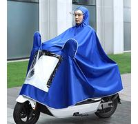 cycling raincoat electric bike raincoat,Mobility Scooter Cover Waterproof Large Rain Cape Coat Mobility Scooter Motorcycle Raincoat Rain Cover Poncho with Visor ( Color : Blue , Size : Single 5XL )