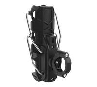 Cycling Water Bottle Cage, Motorcycle Cup Holder, Adjustable Handlebar Drink Mount for Scooter, ATV, Bicycles, Fits Bottle Diameter 1.26-3.15 inches, ABS Stainless Steel, Black